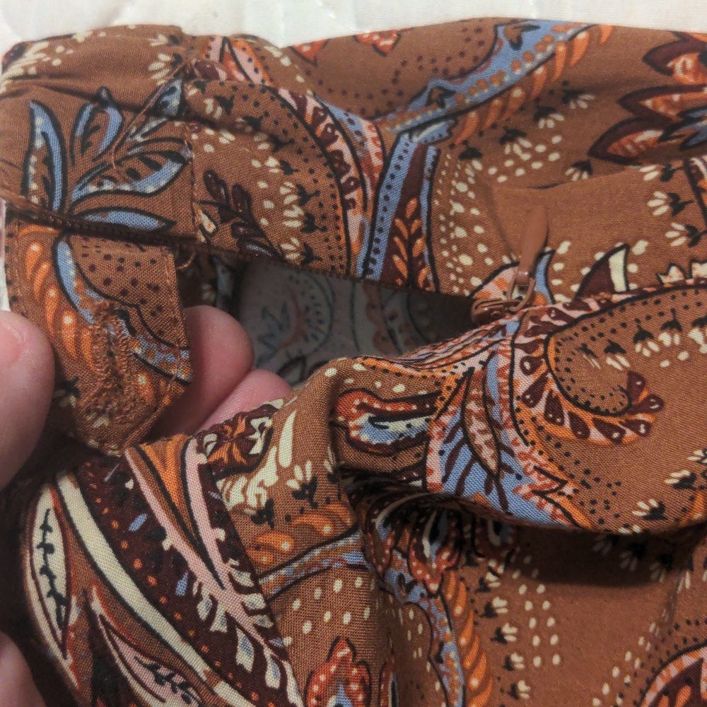 Grace Brown Paisley Midi Skirt - Picture 6 of 7